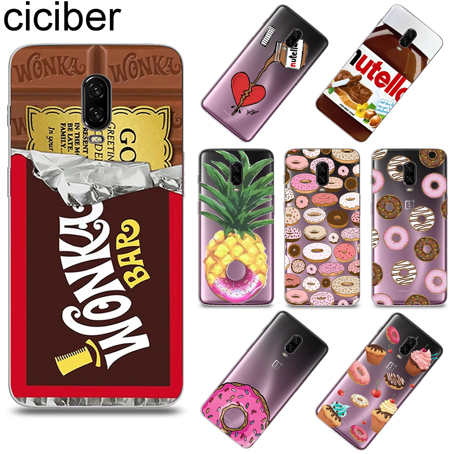 ciciber Food Chocolate Donut Cover for Oneplus 6 6T 5 5T Back Clear Soft Silicone TPU Phone Cases for 1+ 6 6T 5 5T Fundas Coque
ciciber Food Chocolate Donut Cover for Oneplus 6 6T 5 5T Back Clear Soft Silicone TPU Phone Cases for 1+ 6 6T 5 5T Fundas Coque