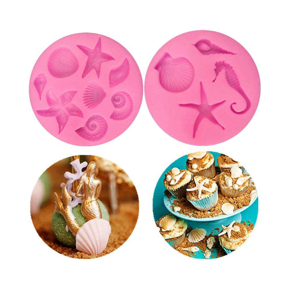 1pc Shells starfish conch cake decorating tools DIY sea star silicone molds Sugar Chocolate molds for cupcakes
1pc Shells starfish conch cake decorating tools DIY sea star silicone molds Sugar Chocolate molds for cupcakes