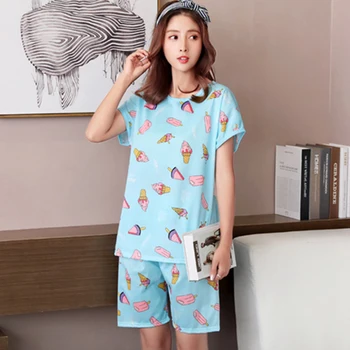 8 Patterns Pajama Sets Women Cute Cartoon Print 2 Pieces Set Crop Top + Shorts Elastic Waist Loose pyjamas Spring Summer H
8 Patterns Pajama Sets Women Cute Cartoon Print 2 Pieces Set Crop Top + Shorts Elastic Waist Loose pyjamas Spring Summer H