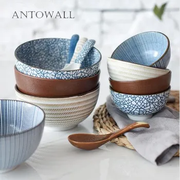 Japanese classical ceramic tableware kitchen soup noodle rice bowl 6 inch 8 inch big ramen bowl spoon and tea cup
Japanese classical ceramic tableware kitchen soup noodle rice bowl 6 inch 8 inch big ramen bowl spoon and tea cup