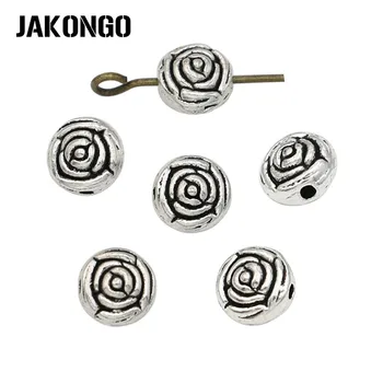 JAKONGO Rose Flower Spacer Beads Antique Silver Plated Loose Beads for Jewelry Making Bracelet DIY Handmade Craft 30PCS
JAKONGO Rose Flower Spacer Beads Antique Silver Plated Loose Beads for Jewelry Making Bracelet DIY Handmade Craft 30PCS
