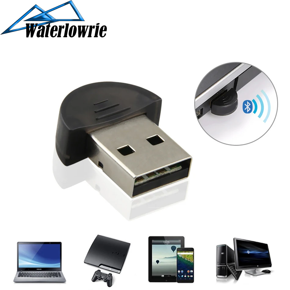 

Waterlowrie Bluetooth Computer Adapter Mini Wireless USB Bluetooth Dongle V2.0 EDR 100m Dual Mode For Laptop Win7 /8/XP For PS3