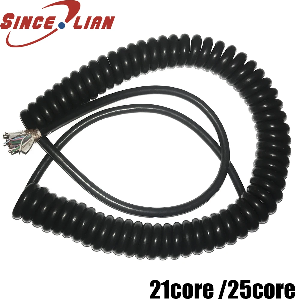 21 Core 25 Cores Spring Spiral Wire Cable Coiled Line for CNC Handheld Encoder Manual Pulse Generator MPG Extensible Wire
21 Core 25 Cores Spring Spiral Wire Cable Coiled Line for CNC Handheld Encoder Manual Pulse Generator MPG Extensible Wire