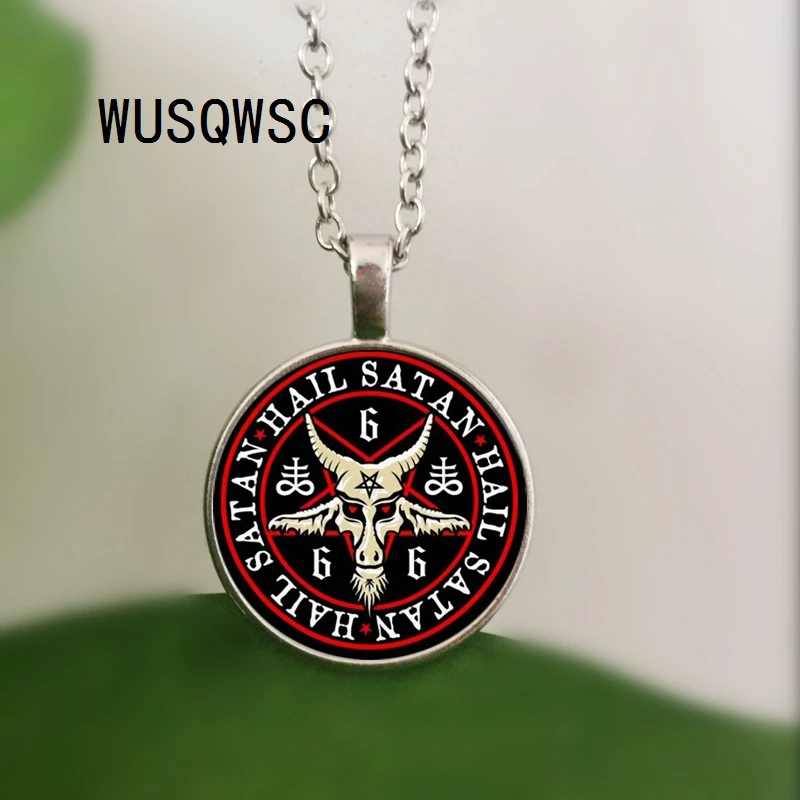 WUSQWSC Vintage Bronze Chain Pentagram Necklaces Pendants Satanism Gothic Jewelry Red Goat Head Glass Cabochon Necklace
WUSQWSC Vintage Bronze Chain Pentagram Necklaces Pendants Satanism Gothic Jewelry Red Goat Head Glass Cabochon Necklace