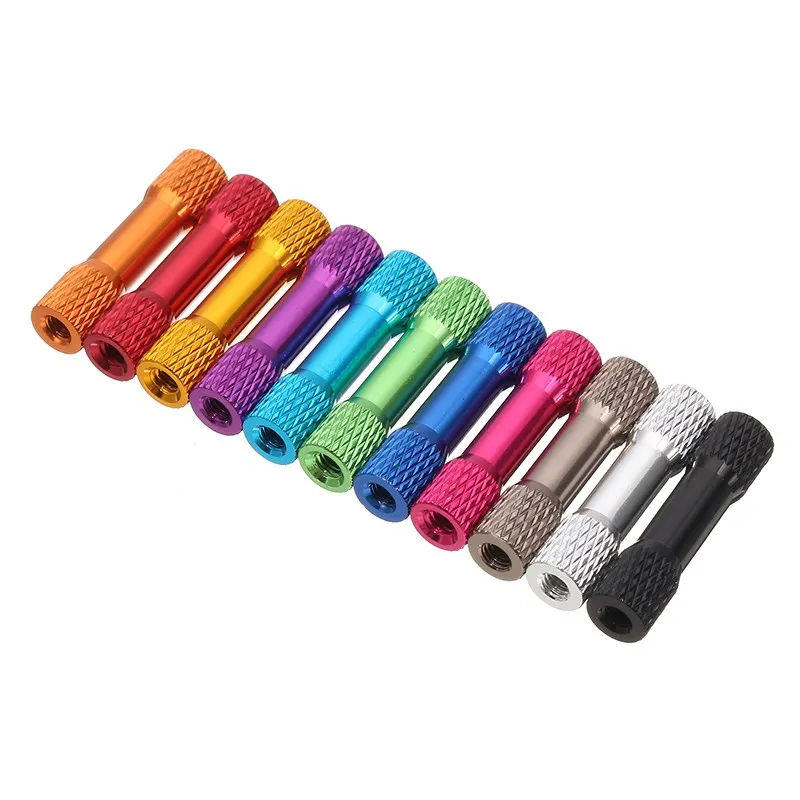 SULEVE New 10Pcs/Set M3AR4 M3 25mm Aluminum Alloy Knurled Standoff for FPV RC Multicolor Colorful Purple Red Green Black Pink
SULEVE New 10Pcs/Set M3AR4 M3 25mm Aluminum Alloy Knurled Standoff for FPV RC Multicolor Colorful Purple Red Green Black Pink