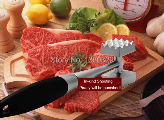 

Novelty Cooking Tools Zinc Alloy Needle Meat Steak Tenderizer Two-sided Hammer Kitchen Utensils Tools Accessories Freeshipping