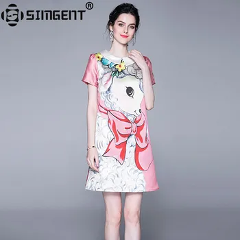 Simgent Peter Pan Collar Dress New Fashion Women A Line Print Casual Loose Mini Women Summer Dress Pink Woman Clothing SG9752
Simgent Peter Pan Collar Dress New Fashion Women A Line Print Casual Loose Mini Women Summer Dress Pink Woman Clothing SG9752