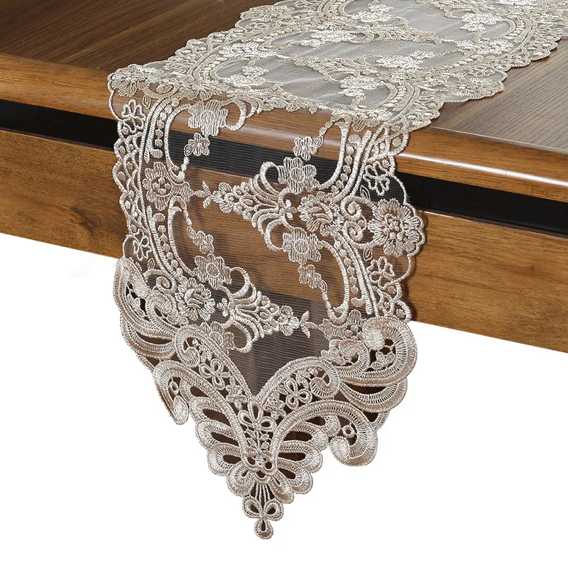 Exquisite Tulle Lace Embroidered Table Runner Mats Flag European Style Desk Placemat Bordado Christmas Wedding Decoration
Exquisite Tulle Lace Embroidered Table Runner Mats Flag European Style Desk Placemat Bordado Christmas Wedding Decoration