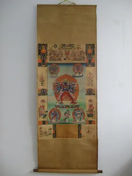 Rare old tibetan buddha paper painting , collect antique painting about tibet Thangka Big size :69 * 28 inch
Rare old tibetan buddha paper painting , collect antique painting about tibet Thangka Big size :69 * 28 inch