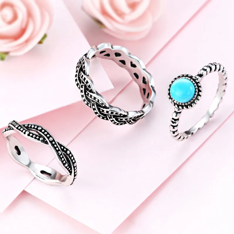 UMODE-Vintage-Weave-Shaped-Imitation-Turquoise-Antique-Silver-Plated-Stackable-Rings-Jewelry-for-Women-Aneis-Feminino (1)