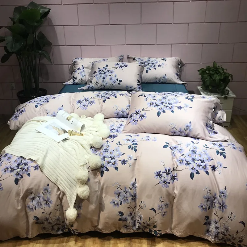 TUTUBIRD Luxury 100% Egyptian cotton bedding set blue floral princess style duvet cover Boho bedclothes bohemian bedlinen
TUTUBIRD Luxury 100% Egyptian cotton bedding set blue floral princess style duvet cover Boho bedclothes bohemian bedlinen