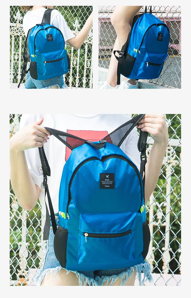 Women Nylon waterproof Backpacks journey Rucksacks Portable Hand Backpack For teenagers Girls Ladies School Travel Shoulder Bag 16