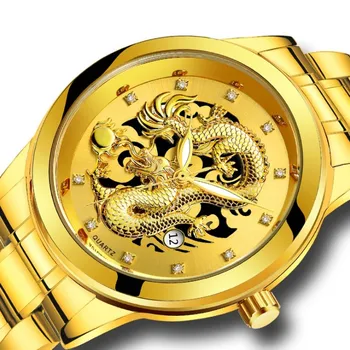 Luxury Golden Watches Dragon Men Top Brand Fashion Male Stainless Steel Waterproof Business Men WristWatch Relogio Masculino
Luxury Golden Watches Dragon Men Top Brand Fashion Male Stainless Steel Waterproof Business Men WristWatch Relogio Masculino
