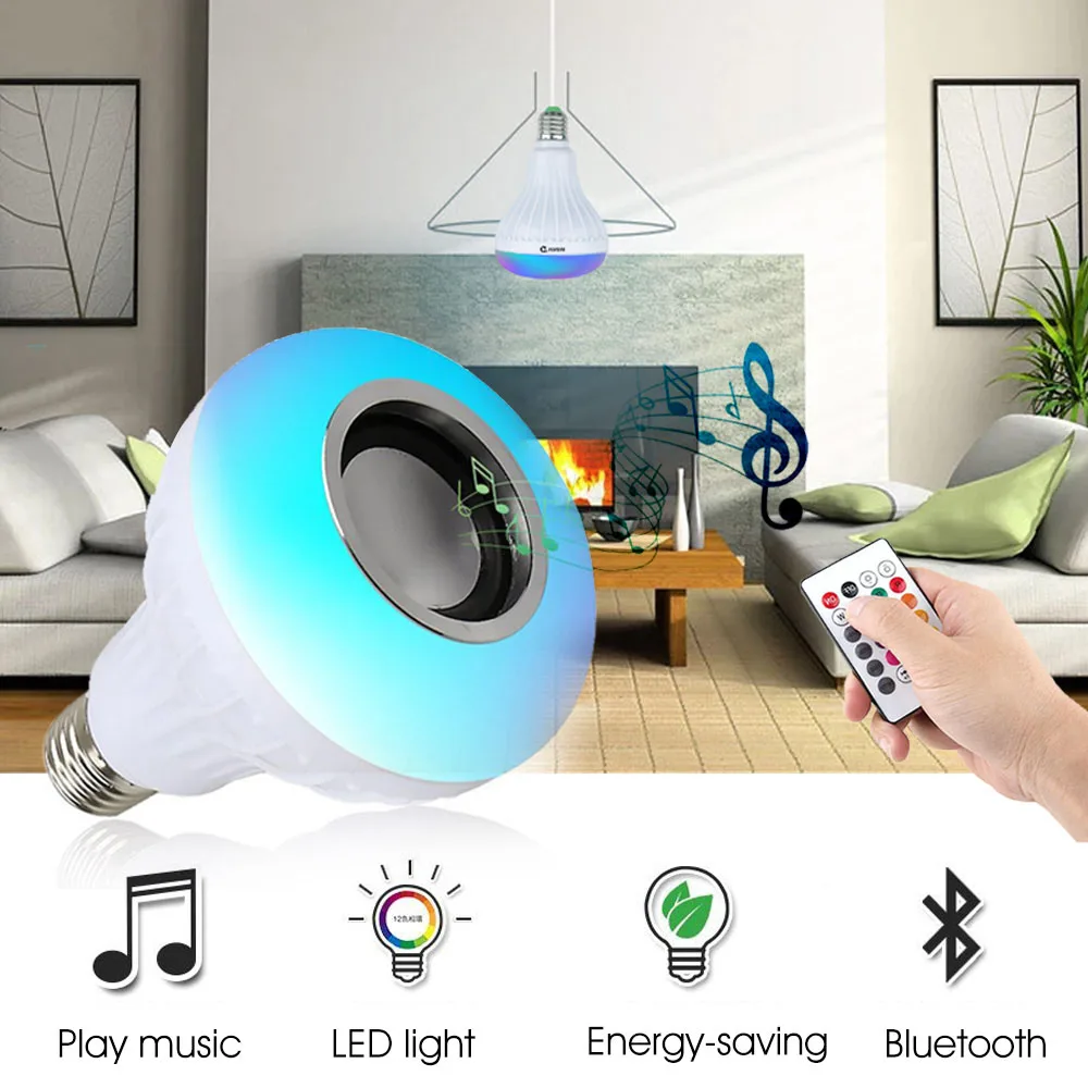 VONTAR E27 B22 BT003 Smart RGBW Light Bulb Wireless Bluetooth Speaker Music Playing Dimmable LED Player 24Keys Remote Control
VONTAR E27 B22 BT003 Smart RGBW Light Bulb Wireless Bluetooth Speaker Music Playing Dimmable LED Player 24Keys Remote Control