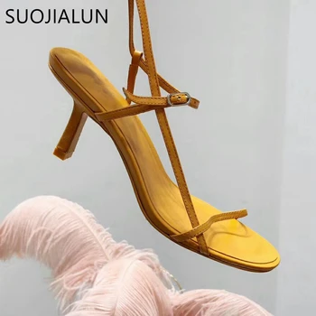 SUOJIALUN 2019 New Women's Sandals Brand Open Toe Gladiator Thin High Heels Sexy Summer Sandals Ladies Slides Party Shoes
SUOJIALUN 2019 New Women's Sandals Brand Open Toe Gladiator Thin High Heels Sexy Summer Sandals Ladies Slides Party Shoes