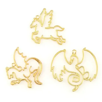 Mix Metal Frame Pendant Gold Color Spitfire Dragon Horse Planet Rocket Charm Bezel Setting Cabochon Setting UV Resin Charm 2PC
Mix Metal Frame Pendant Gold Color Spitfire Dragon Horse Planet Rocket Charm Bezel Setting Cabochon Setting UV Resin Charm 2PC