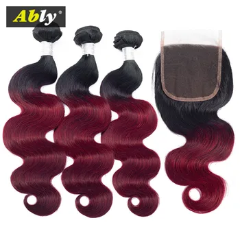 Ombre Bundles With Closure Ably Brazilian Remy Human Hair Weave 1B/ 99J Professional Colored Hair Burgundy Bundles With Closure
Ombre Bundles With Closure Ably Brazilian Remy Human Hair Weave 1B/ 99J Professional Colored Hair Burgundy Bundles With Closure