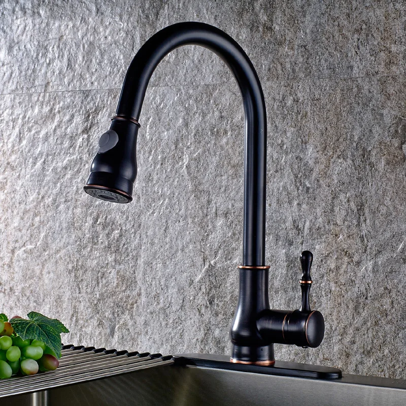 Black Kitchen Faucet Pull Out  (6)