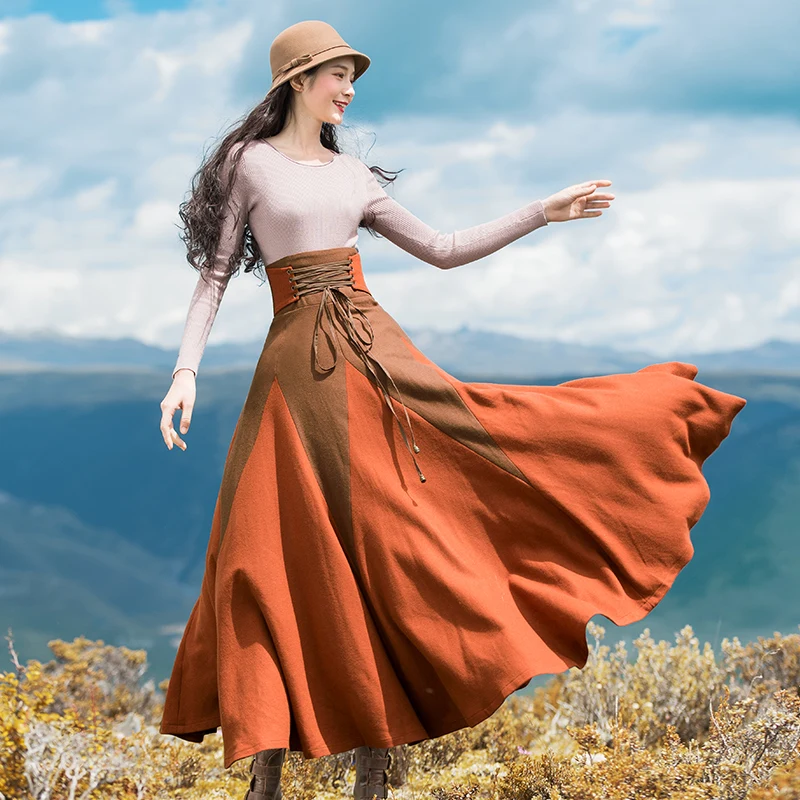 Free Shipping 2019 New Boshow Elastic Waist Long Maxi A-line Women Winter Wool Skirts With Big Hem S-L Patchwork Warm Skirts
Free Shipping 2019 New Boshow Elastic Waist Long Maxi A-line Women Winter Wool Skirts With Big Hem S-L Patchwork Warm Skirts