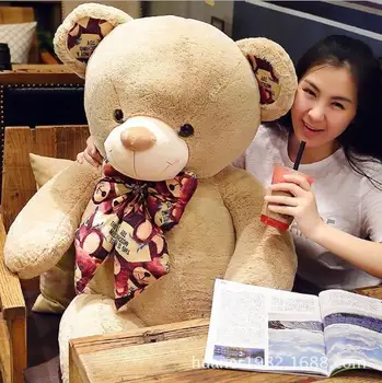 120cm Big size Teddy bear dolls plush toys print hugs Light brown teddy bears Christmas gifts
120cm Big size Teddy bear dolls plush toys print hugs Light brown teddy bears Christmas gifts