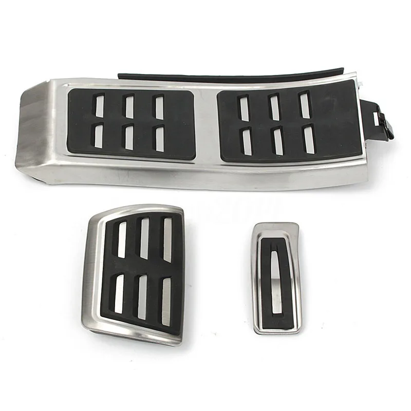 3pcs/set Car Foot Rest Fuel Brake Pedal Plate Cover Set For AUDI A4 S4 A5 A6 Q5 S5 A7