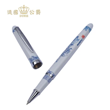 Most Popular Duke 318 Blue and White Rollerball Pen with Silver Clip 0.5mm Refill Black Ink Ballpoint Pen Business Gift Pens
Most Popular Duke 318 Blue and White Rollerball Pen with Silver Clip 0.5mm Refill Black Ink Ballpoint Pen Business Gift Pens