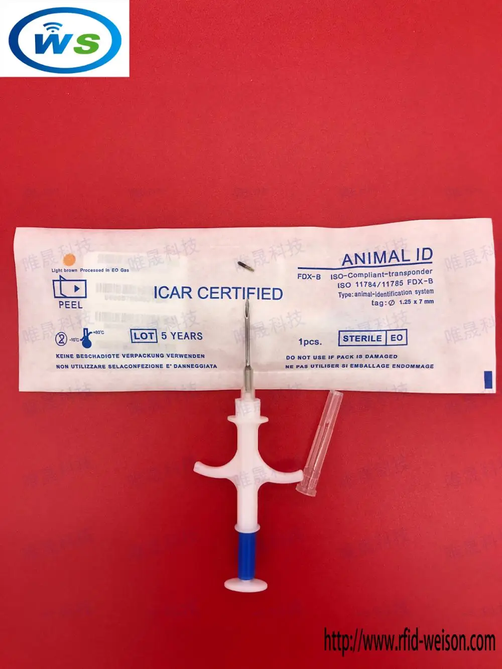 (100pcs/lot) High quality RFID Pet Microchips, EM4305 ISO11784/785 FDX-B Animals Identification Microchip Syringe 1.25*7mm
(100pcs/lot) High quality RFID Pet Microchips, EM4305 ISO11784/785 FDX-B Animals Identification Microchip Syringe 1.25*7mm