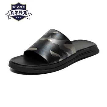 Men's slippers 2018 Summer outdoor beach sandals Personality trend Real leather drag outdoor leisure one word drag outside wea
Men's slippers 2018 Summer outdoor beach sandals Personality trend Real leather drag outdoor leisure one word drag outside wea