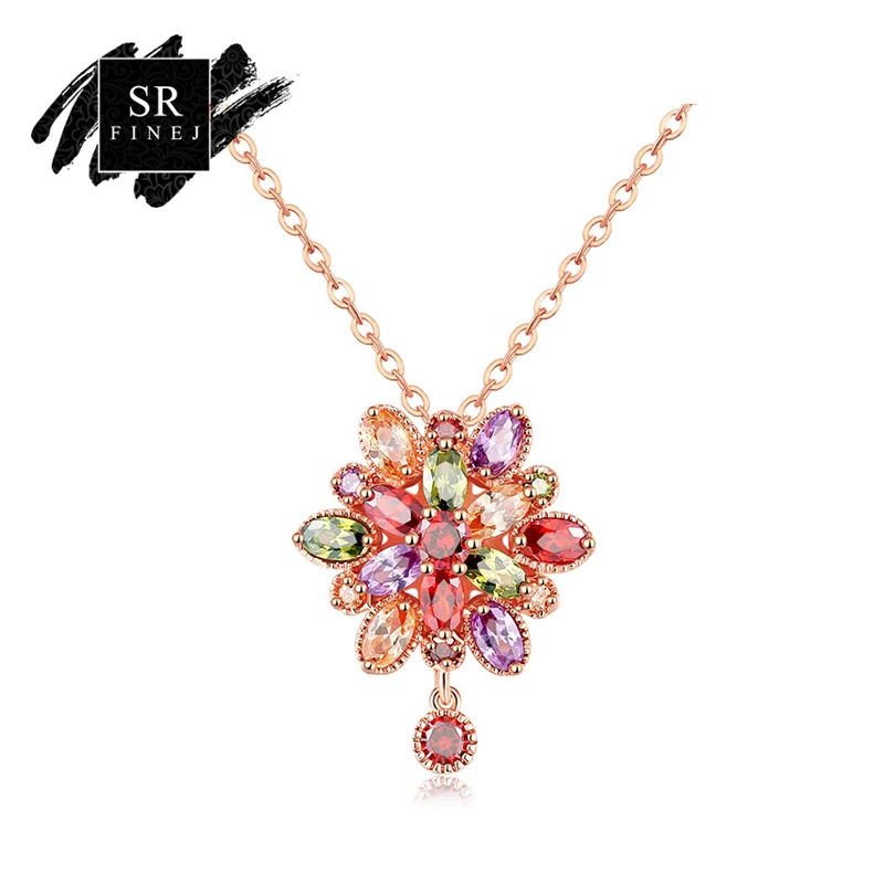 SR:FINEJ Hot Fashion Rose Gold Color Chain Colors Cubic Zirconia Pendant Necklace For Women Girls Elegant Wedding Jewelry
SR:FINEJ Hot Fashion Rose Gold Color Chain Colors Cubic Zirconia Pendant Necklace For Women Girls Elegant Wedding Jewelry