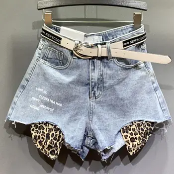 Leopard print pocket high waist denim shorts women 2020 summer wide leg jeans shorts
Leopard print pocket high waist denim shorts women 2020 summer wide leg jeans shorts