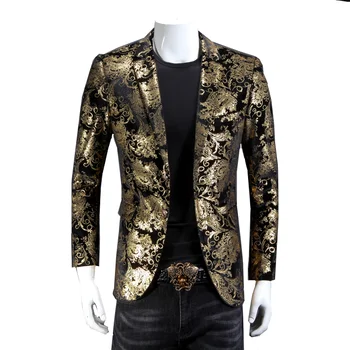 high quality gold mens blazer jacket Asia size S - 5XL men suit jacket Slim design coats men clothes 2019
high quality gold mens blazer jacket Asia size S - 5XL men suit jacket Slim design coats men clothes 2019