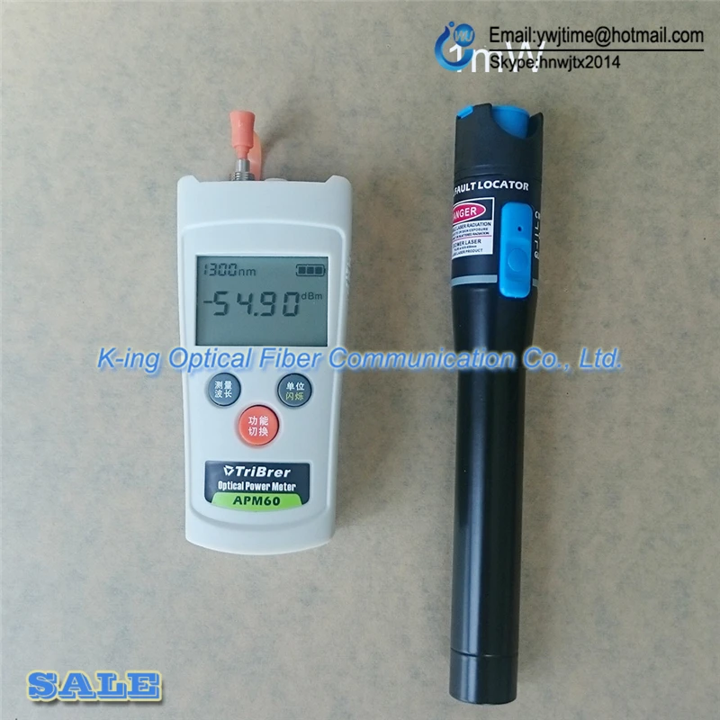 Mini 2 In 1 FTTH Fiber Optic Tool Kit Fiber Optical Power Meter -70+10dBm and 5km 1mW Visual Fault Locator Fiber optic test pen
Mini 2 In 1 FTTH Fiber Optic Tool Kit Fiber Optical Power Meter -70+10dBm and 5km 1mW Visual Fault Locator Fiber optic test pen
