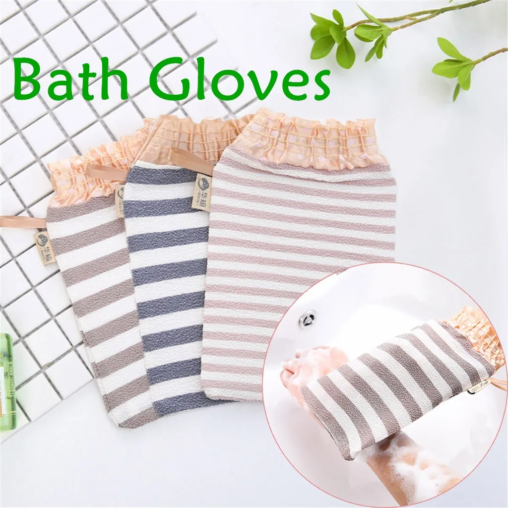 bath striped Shower Gloves Exfoliating Wash Skin Spa Bath Gloves Foam Bath Skid Resistance help tone and firm the skin #y50
bath striped Shower Gloves Exfoliating Wash Skin Spa Bath Gloves Foam Bath Skid Resistance help tone and firm the skin #y50