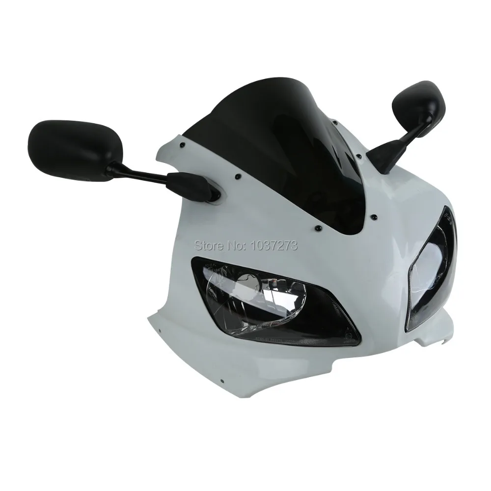 Unpainted White ABS Upper Fairing Cowl Combo For Yamaha YZFR1 YZF-R1 1998-1999