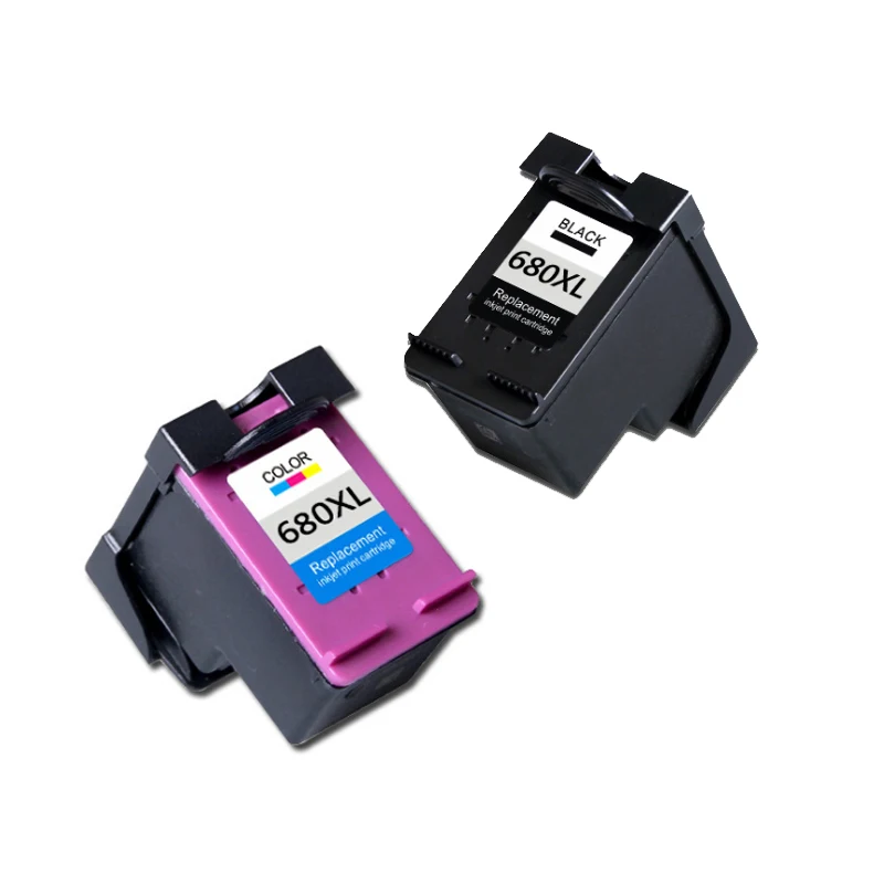 

2set For HP 680 Ink Cartridge Replacement For HP680 680xl Deskjet 3835 2135 3635 2136 2138 3636 4535 4536 4538 4675 Printer