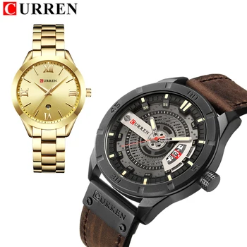 CURREN Luxury Brand Couple Watches Top Brand Luxury Gold Steel Leather Quartz Man Watches Women Men Lovers Watch Set Clock Male
CURREN Luxury Brand Couple Watches Top Brand Luxury Gold Steel Leather Quartz Man Watches Women Men Lovers Watch Set Clock Male