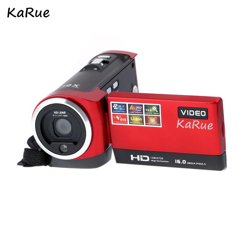 

KaRue 2.7" TFT LCD 16MP Digital Camera HD 720P Photo Video Camcorder 16X Zoom Anti-shake LED Fill Light Non-touch Cheap Camera