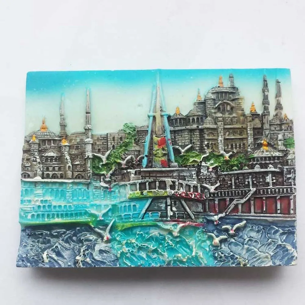 High Quality Turkey Travel Souvenir Fridge Magnets Handmade Resin Istanbul Buildings Refrigerator Magnetic Stickers Home Decor
High Quality Turkey Travel Souvenir Fridge Magnets Handmade Resin Istanbul Buildings Refrigerator Magnetic Stickers Home Decor