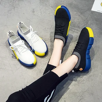 SWYIVY Knitting Breathable Women Shoes Sneakers 2019 New Autumn Fashion Sock Shoes Women Sneaker Ladies Chunky Sneakres Platform
SWYIVY Knitting Breathable Women Shoes Sneakers 2019 New Autumn Fashion Sock Shoes Women Sneaker Ladies Chunky Sneakres Platform