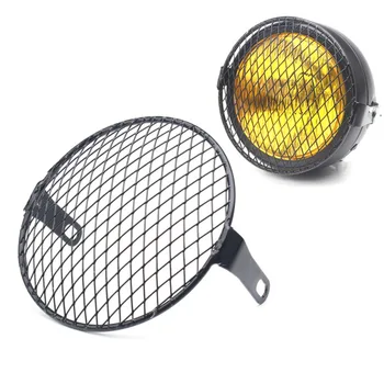 6.5" Retro Universal Motorcycle Headlight Grill Side Mount Cover W/ Bracket Cafe Racer New For Honda BMW Bobber Custom
6.5" Retro Universal Motorcycle Headlight Grill Side Mount Cover W/ Bracket Cafe Racer New For Honda BMW Bobber Custom