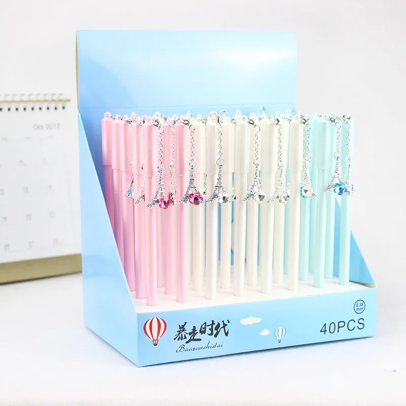40pcs Gel Pens Cartoon Pendant Tower Black Colored Gel-inkpens for Writing Cute Stationery Office School Supplies
40pcs Gel Pens Cartoon Pendant Tower Black Colored Gel-inkpens for Writing Cute Stationery Office School Supplies