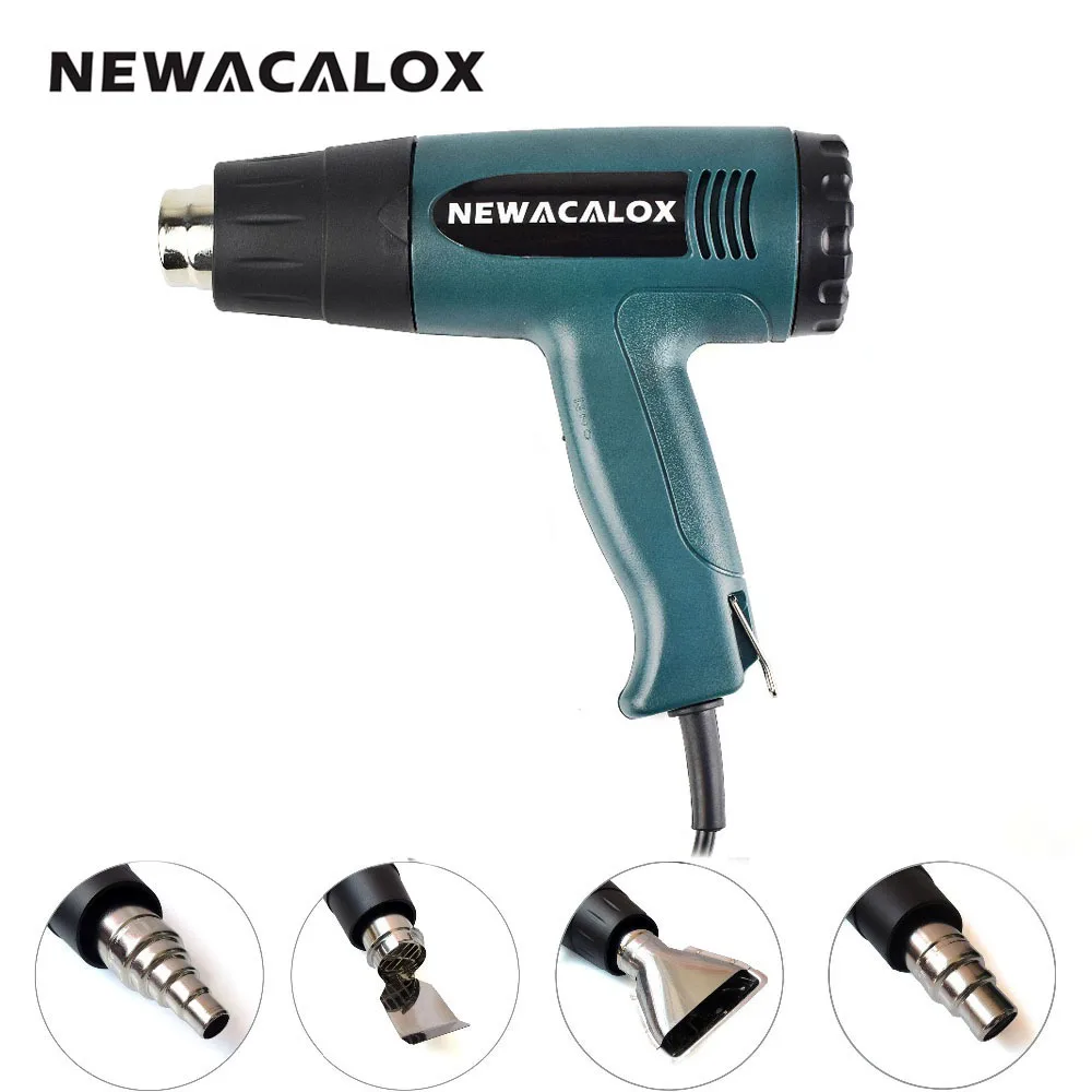 NEWACALOX 1800 Watt 220V EU Plug Industrial Electric Hot Air Gun Thermoregulator Heat Gun Kit Professional Heatguns Shrink Wrap
NEWACALOX 1800 Watt 220V EU Plug Industrial Electric Hot Air Gun Thermoregulator Heat Gun Kit Professional Heatguns Shrink Wrap