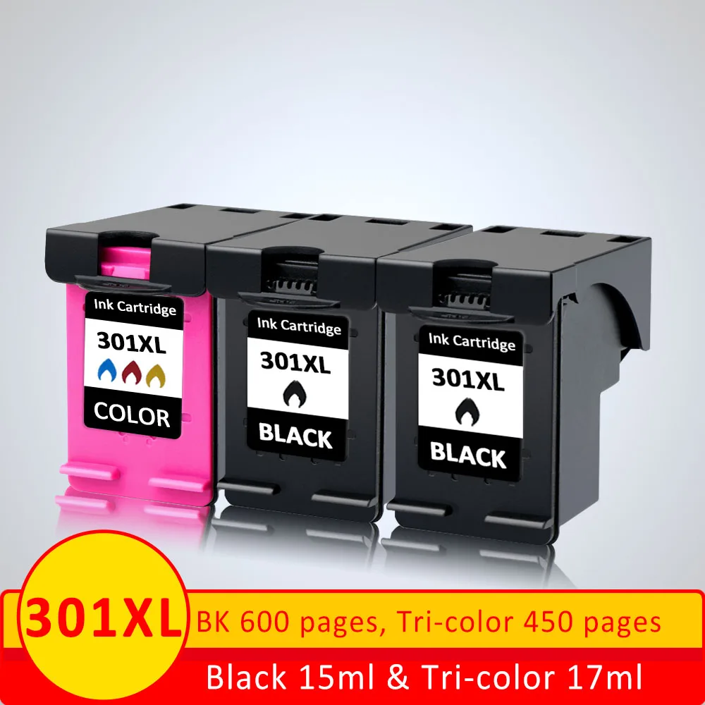 XiangYu 301XL Refilled Ink Cartridge Replacement for HP 301 XL HP301 DeskJet 1050 2050 3050 2150 3150 1010 1510 2540 Printer
XiangYu 301XL Refilled Ink Cartridge Replacement for HP 301 XL HP301 DeskJet 1050 2050 3050 2150 3150 1010 1510 2540 Printer