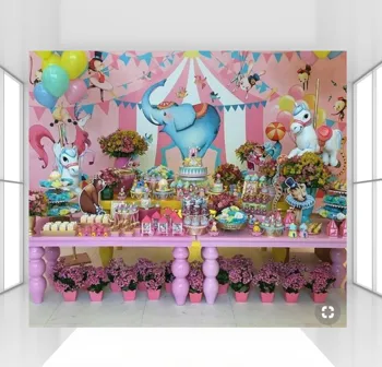 HUAYI Customized Circus birthday Backdrop pink tent Elephant birthday baby shower photo background studio photophone photocall
HUAYI Customized Circus birthday Backdrop pink tent Elephant birthday baby shower photo background studio photophone photocall