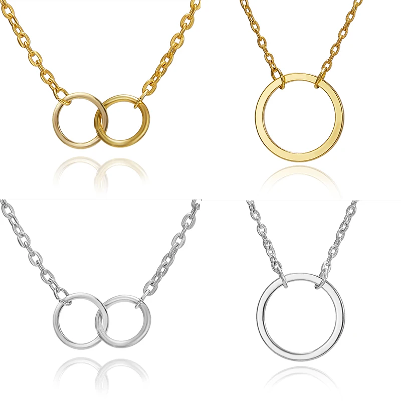 Casual Personality Circle Pendant Necklace Gold Silver Color Necklace Simple Choker Chains Collar Women Jewelry Gift
Casual Personality Circle Pendant Necklace Gold Silver Color Necklace Simple Choker Chains Collar Women Jewelry Gift