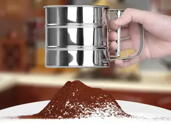 Easy to Shake!!!Stainless Steel Mesh Flour Sifter Mechanical Baking Icing Sugar / Chocolate powder Sieve Tool Cup Shape Shaker
Easy to Shake!!!Stainless Steel Mesh Flour Sifter Mechanical Baking Icing Sugar / Chocolate powder Sieve Tool Cup Shape Shaker
