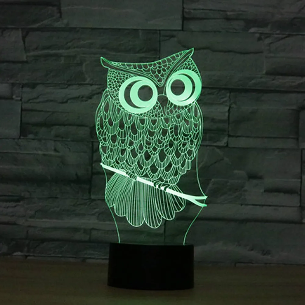 3 Colors Change LED Night Lamp Cartoon Owl 3D lights nightlight Luminarias Red Blue Purple Changeable Mood Lamp
3 Colors Change LED Night Lamp Cartoon Owl 3D lights nightlight Luminarias Red Blue Purple Changeable Mood Lamp