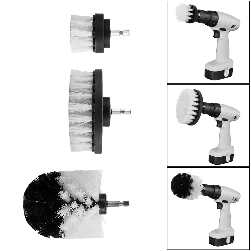 3Pcs/Set Electric Drill Brush Kit Plastic Round Cleaning Brush For Carpet Glass Car Tires Nylon Brushes Power Scrubber White
3Pcs/Set Electric Drill Brush Kit Plastic Round Cleaning Brush For Carpet Glass Car Tires Nylon Brushes Power Scrubber White