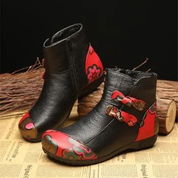 2019 Spring autumn new retro fashion big size really cowhide women's Single boots hot section national style casual Women shoes
2019 Spring autumn new retro fashion big size really cowhide women's Single boots hot section national style casual Women shoes