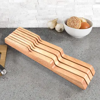 In-Drawer Wood Knife Block without Knives, Knife Storage and Organizer Holds 10 Knives, Made of Quality Beech and Rubber Wood
In-Drawer Wood Knife Block without Knives, Knife Storage and Organizer Holds 10 Knives, Made of Quality Beech and Rubber Wood